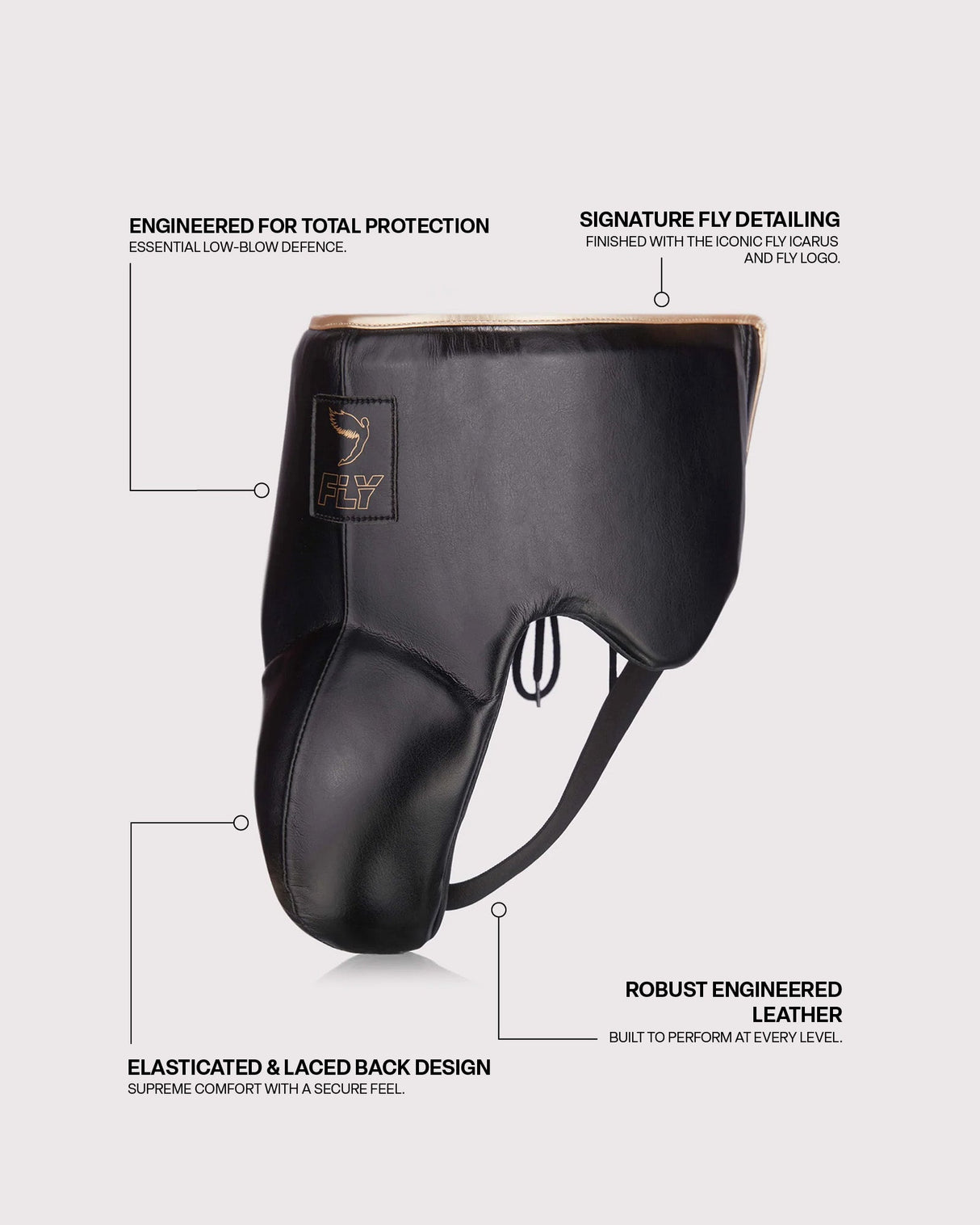 Fly Wraith X Groin Guard Black/Gold