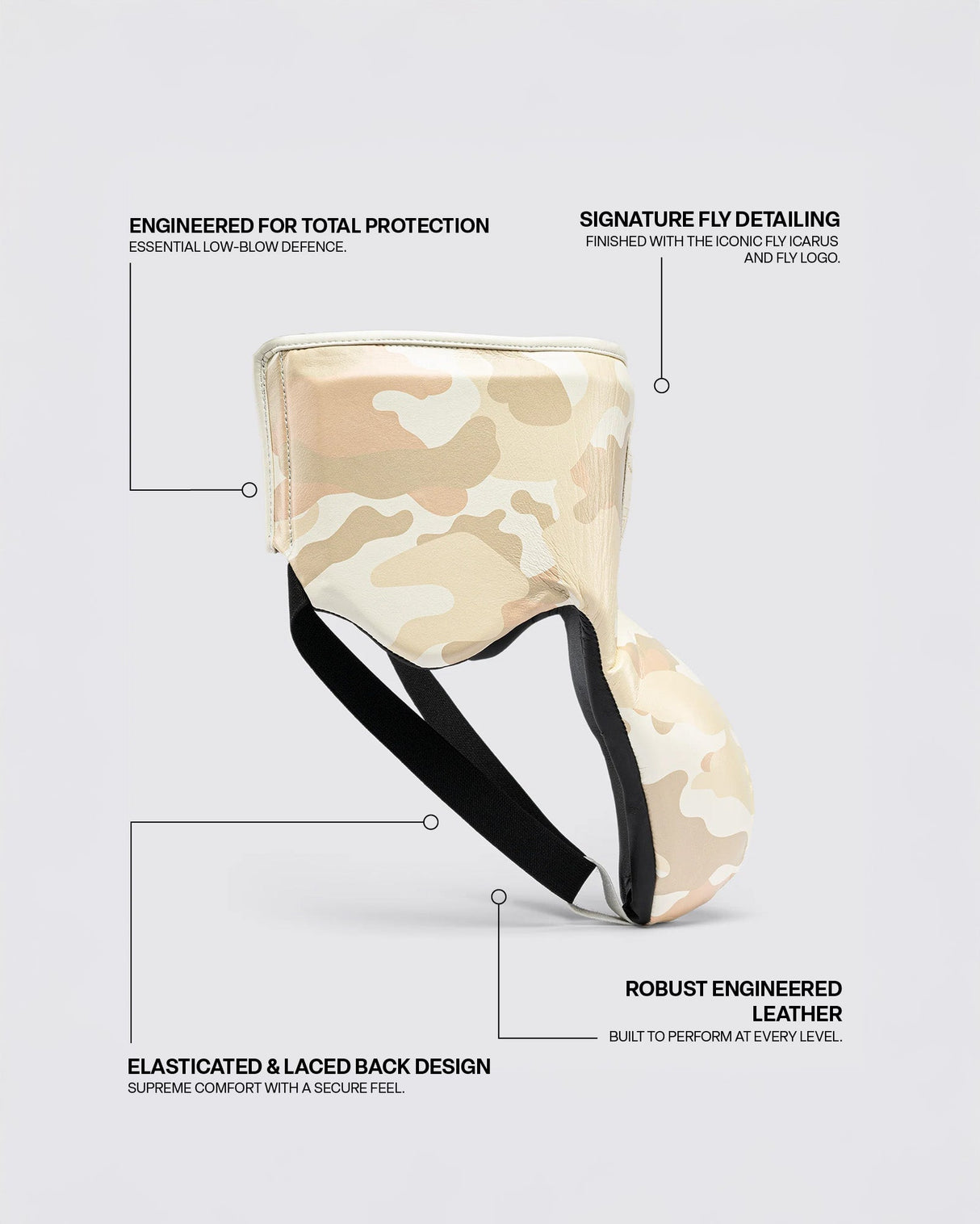 Fly Wraith X Groin Guard Desert Camo/Ivory