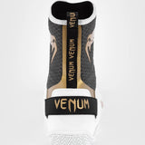 White/Black/Gold Venum Elite Boxing Shoes   