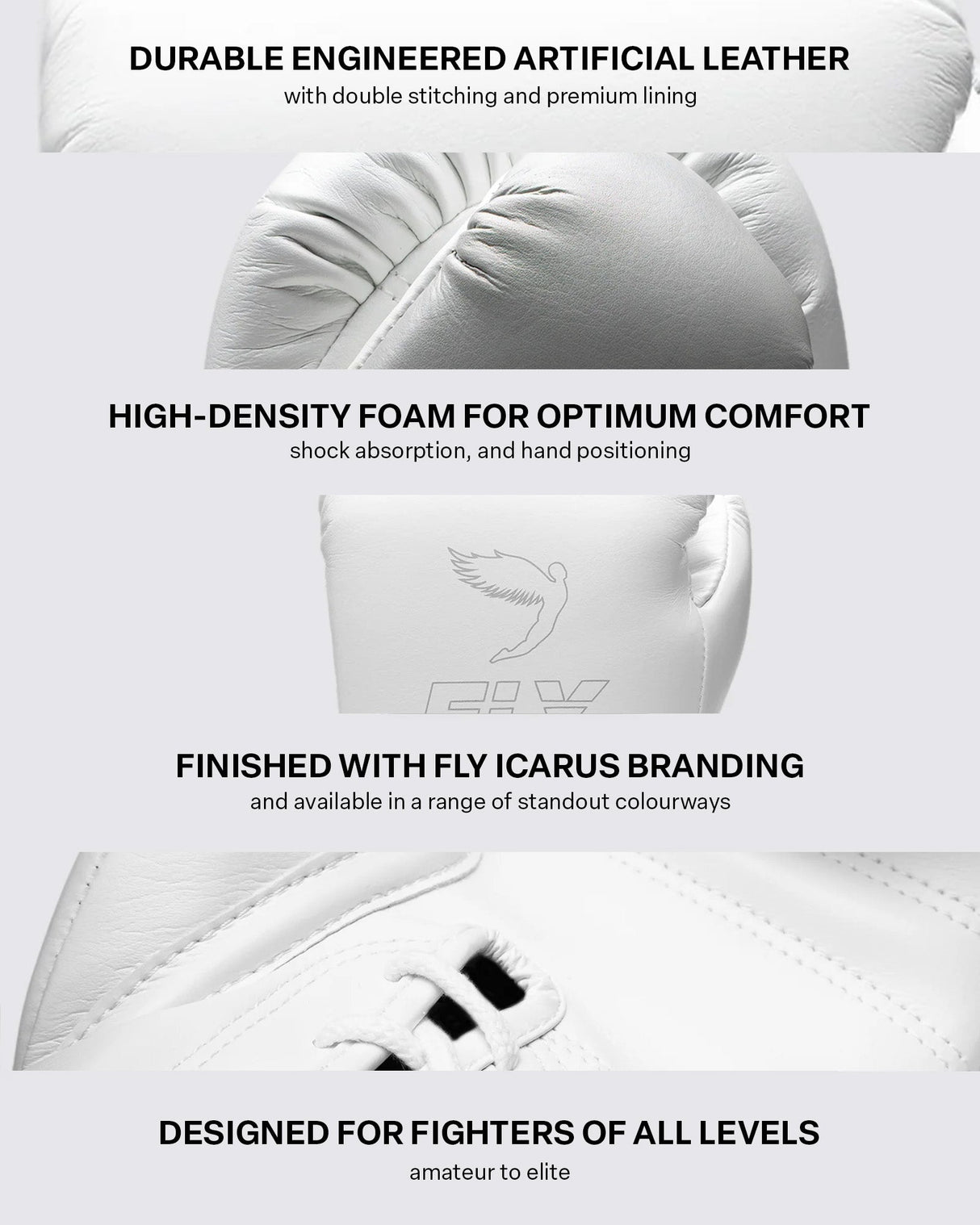 Fly Superlace Pro X 2 Boxing Gloves White