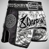 8 Weapons Sak yant tigers carbon muay thai Shorts weiß