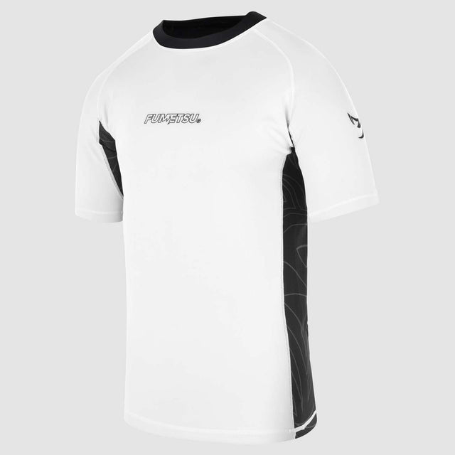 Fumetsu Icon Womens Short Sleeve Rash Guard White/Black