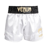 Venum Klassische Muay Thai Shorts Weiß/Schwarz/Gold