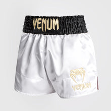 White/Black/Gold Venum Classic Muay Thai Shorts