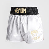 Venum Klassische Muay Thai Shorts Weiß/Schwarz/Gold