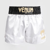 Venum Klassische Muay Thai Shorts Weiß/Schwarz/Gold