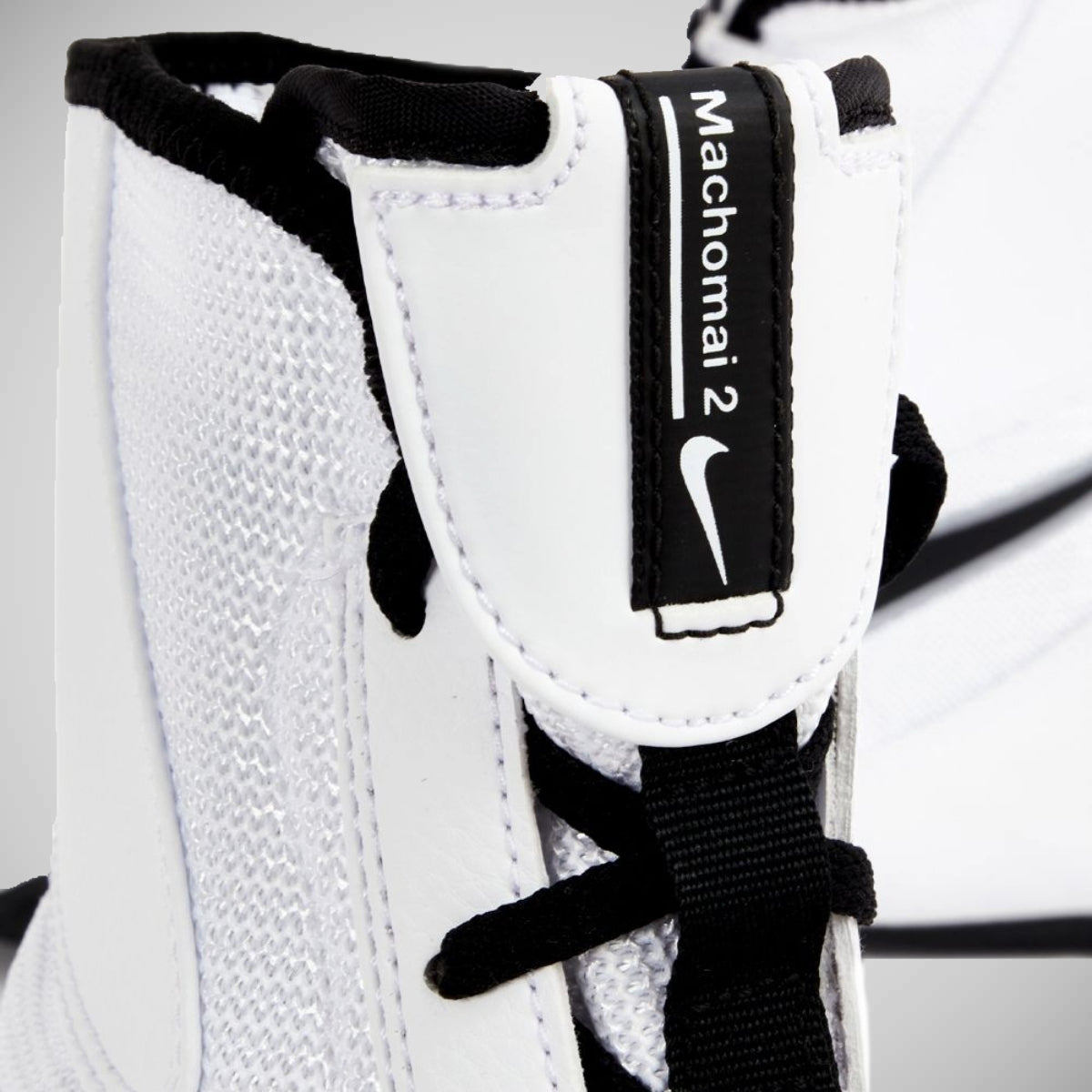 White/Black Nike Machomai 2 Boxing Boots from Made4Fighters