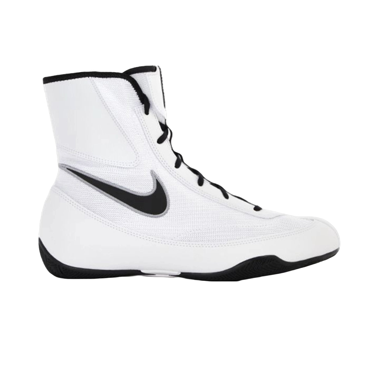 White/Black Nike Machomai 2 Boxing Boots from Made4Fighters
