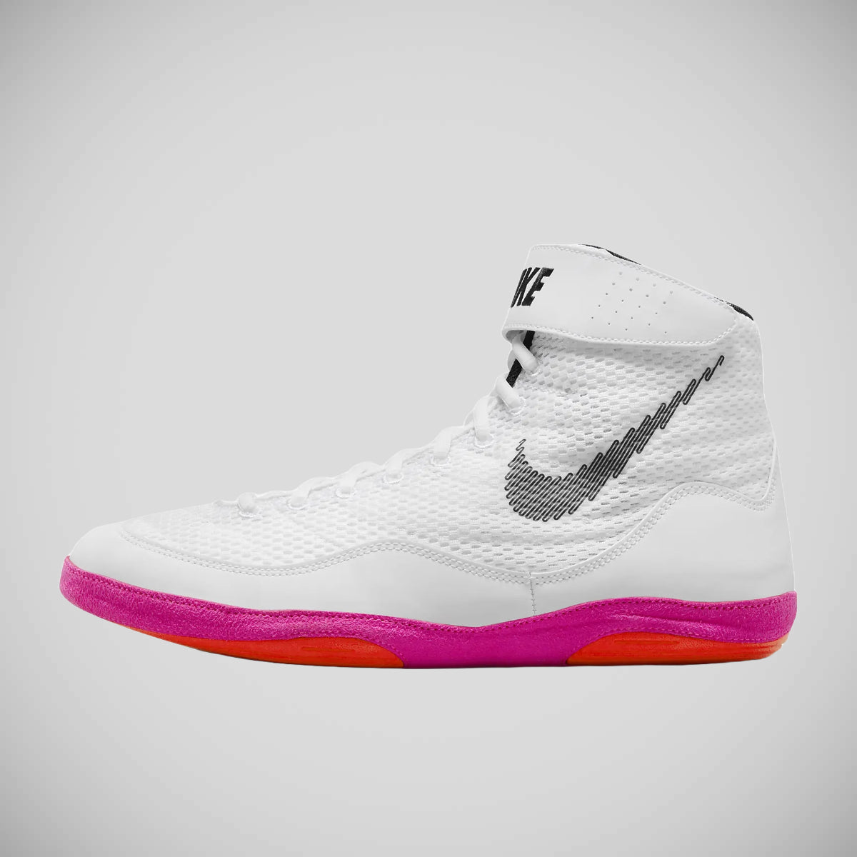 White/Black/Pink Nike Inflict SE Wrestling Boots   