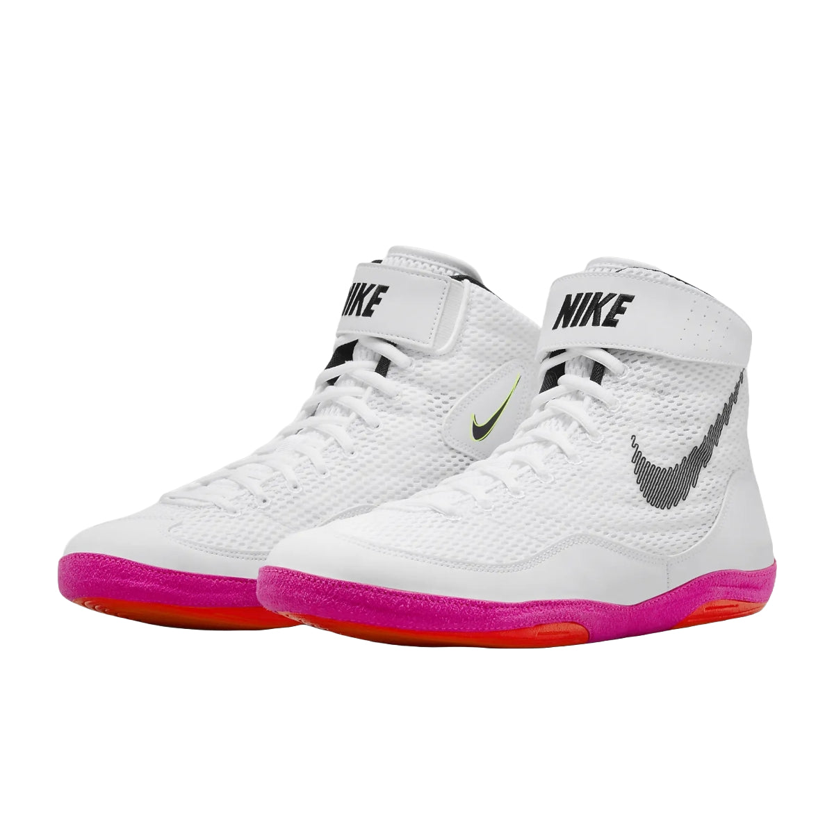 Nike Inflict SE Wrestling Boots White/Black/Pink from Made4Fighters