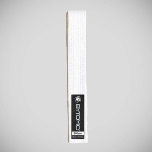 White Bytomic Solid Colour Martial Arts Belt