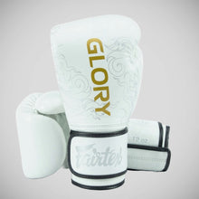 White Fairtex BGVG3 X Glory Velcro Boxing Gloves