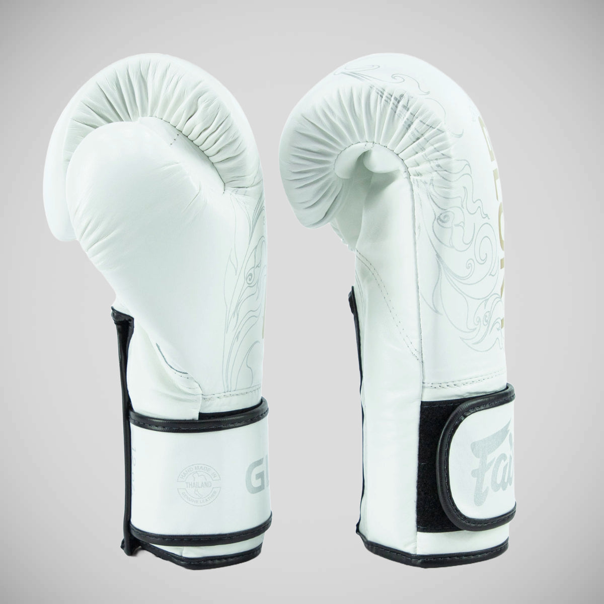 White Fairtex BGVG3 X Glory Velcro Boxing Gloves   