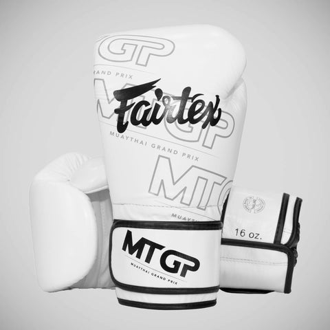 White Fairtex X MTGP Velcro Boxing Gloves