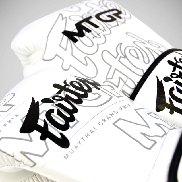 Fairtex X MTGP Hook and Loop Fastening Boxing Gloves White