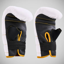 White/ Gold Century Partner Training Gloves and Mitts Combo
