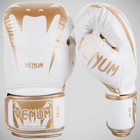 White/Gold Venum Giant 3.0 Boxing Gloves