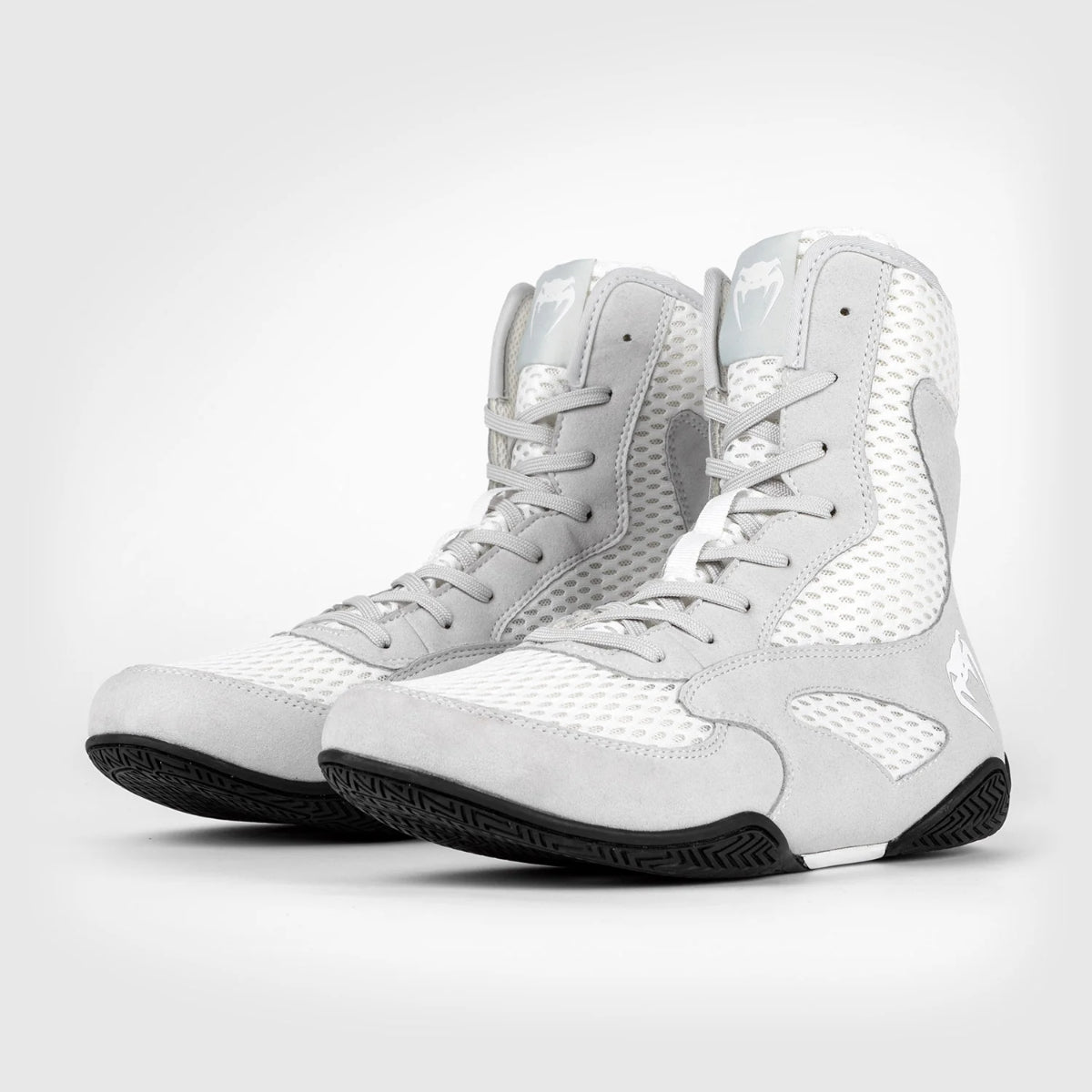 White/Grey Venum Contender Boxing Shoes   