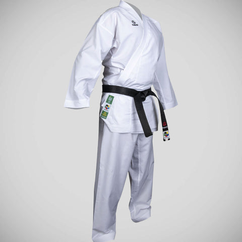 White Hayashi Premium WKF Approved Kumite Green Karate Gi