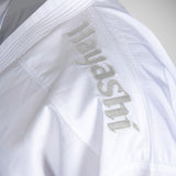 Hayashi Premium WKF aprovou Kumite Green Karate Gi White/White