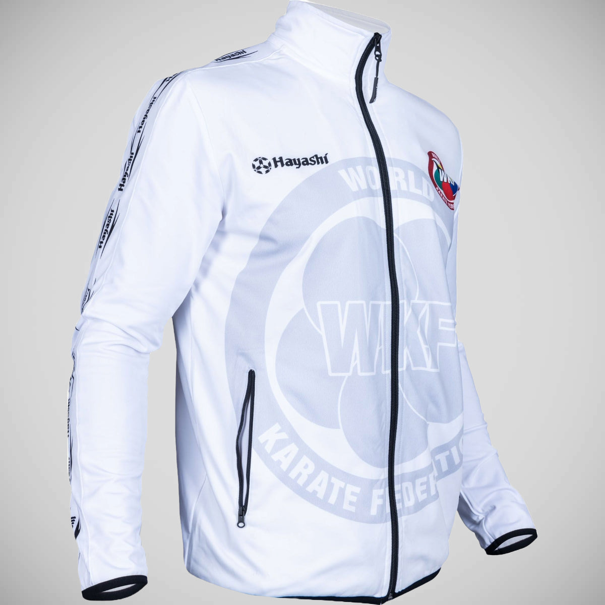 White Hayashi WKF Zeal Training Jacket   