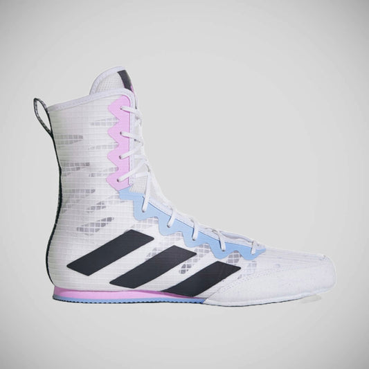 White/Lilac Adidas Box Hog 4 Boxing Boots