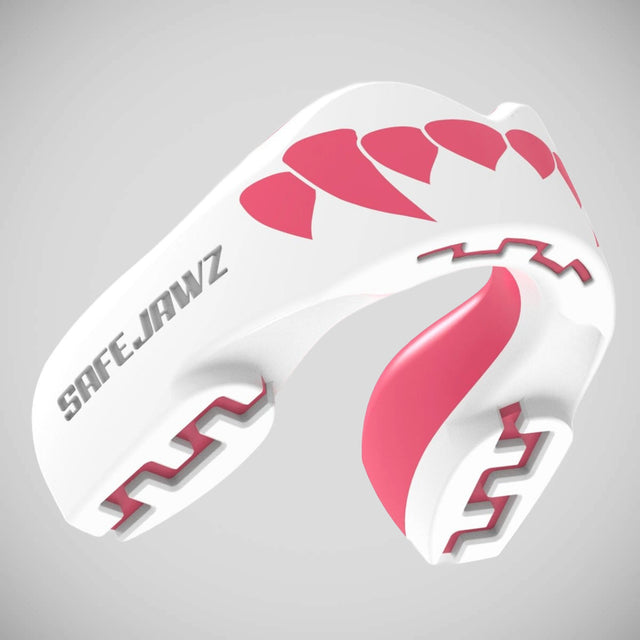 SafeJawz Extro Pink Fangs Mouth Guard White/Pink