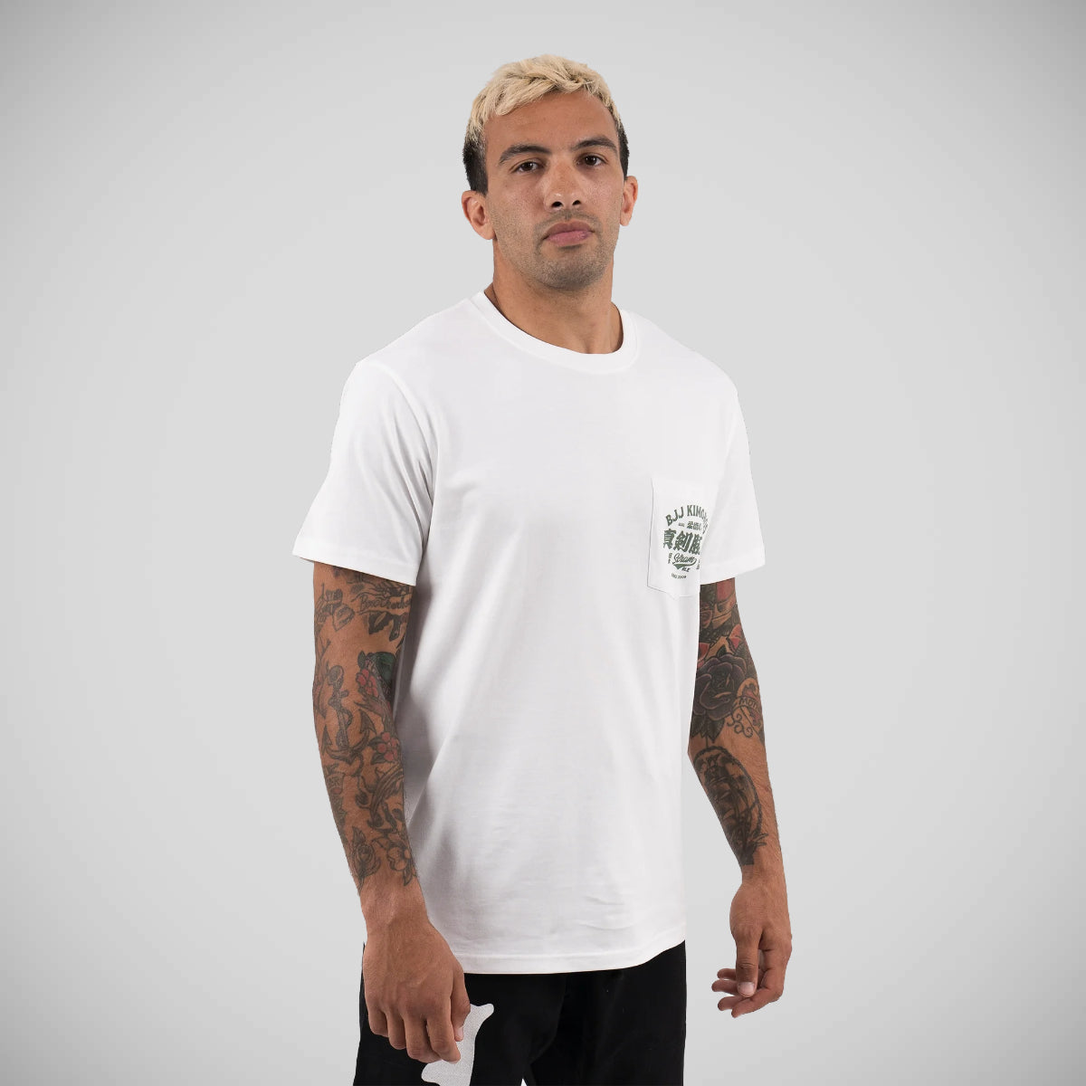 Scramble Kimono Label T-Shirt Weiß