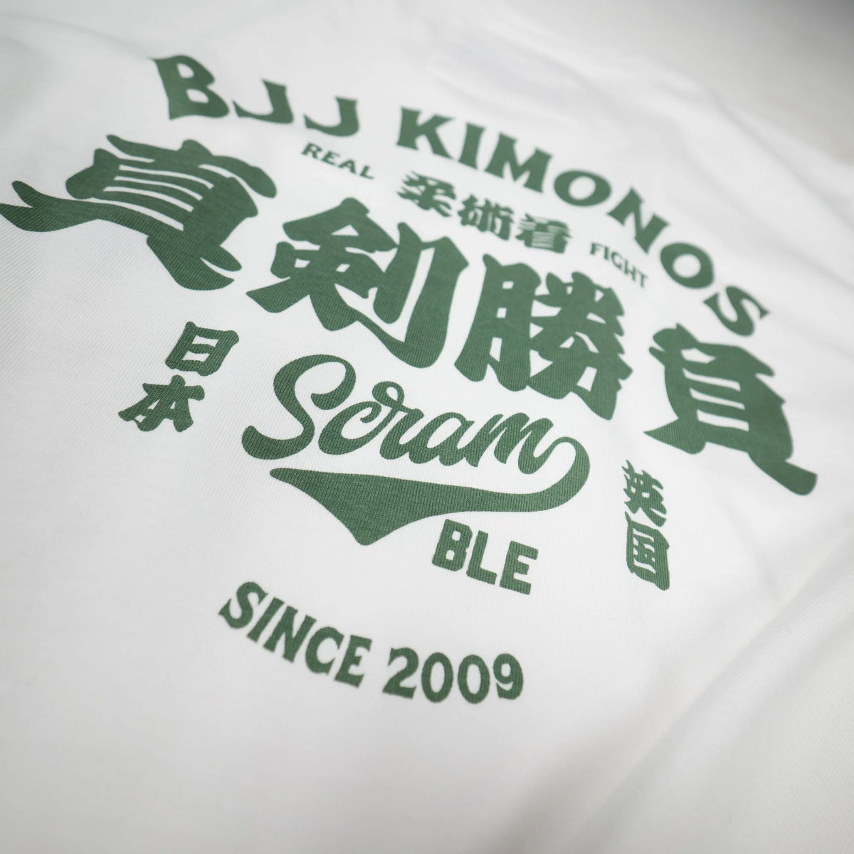 Scramble Kimono Label T-Shirt Weiß