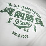 Scramble Kimono Label T-Shirt Weiß