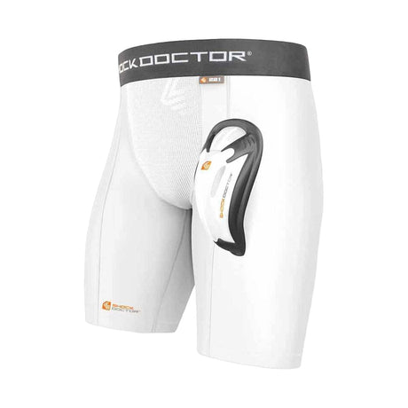 Shock Doctor Core Compression Short/Bioflex Cup White