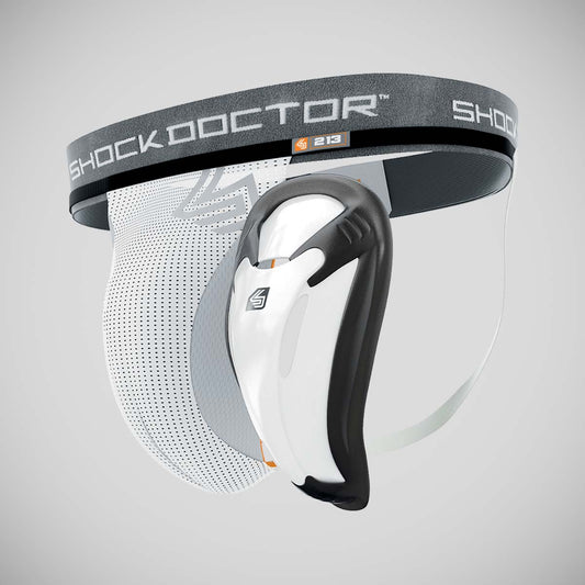 White Shock Doctor Core Supporter with BioFlex Cup