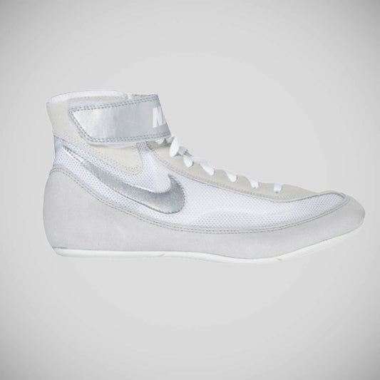 White/Silver Nike Speedsweep VII Wrestling Boots