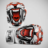 Rękawice bokserskie TUFF Sport White Tiger Muay Thai, białe