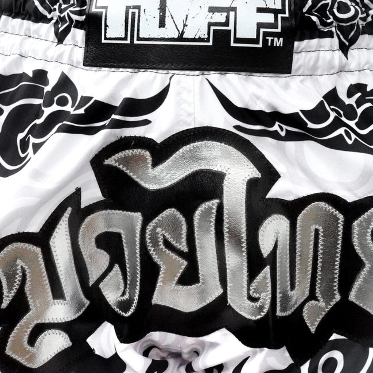 White TUFF Sport MRS201 Retro Style The Great Hongsa Muay Thai Shorts   