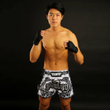 White TUFF Sport MRS201 Retro Style The Great Hongsa Muay Thai Shorts   