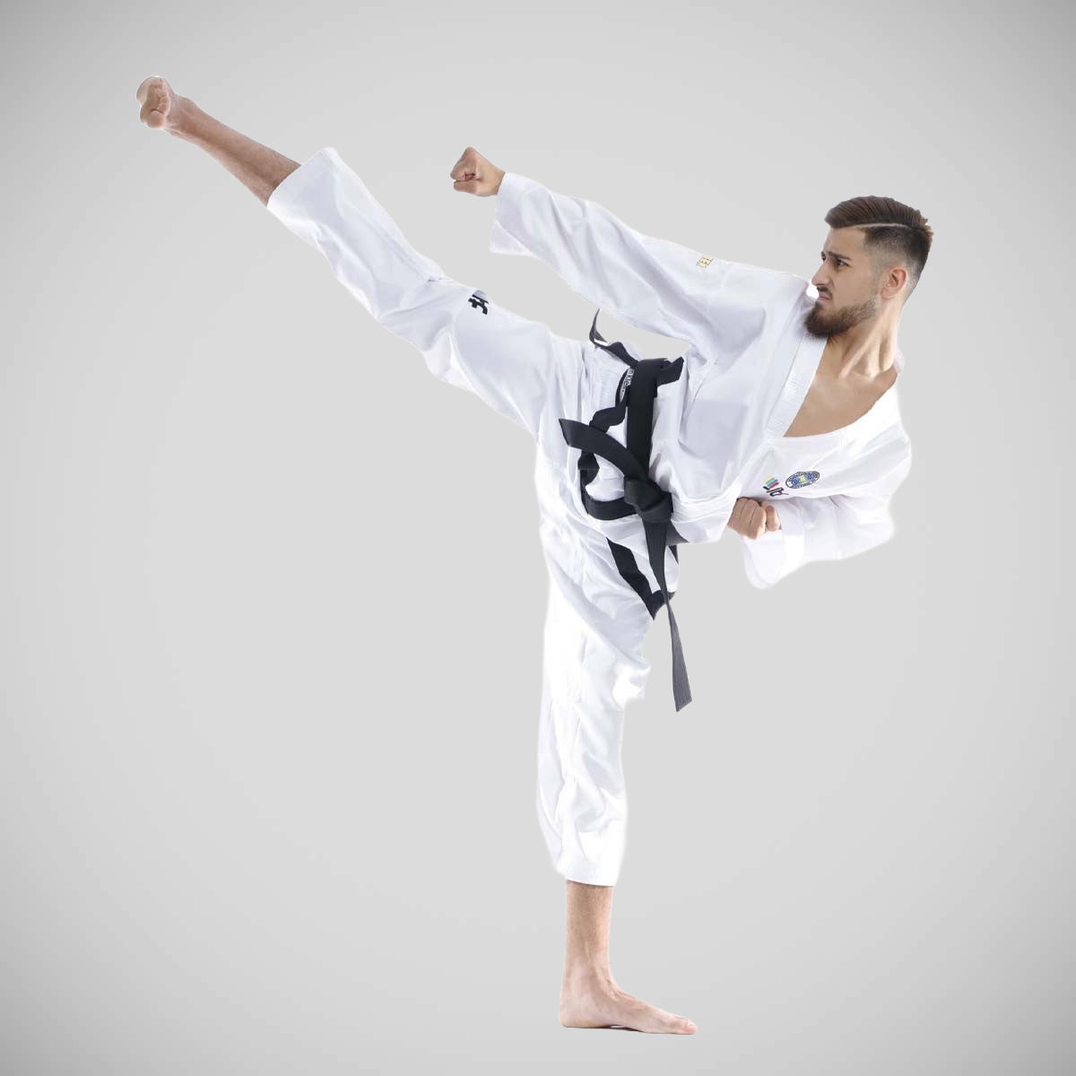 White Top Ten ITF Master Gold Edition Dobok   