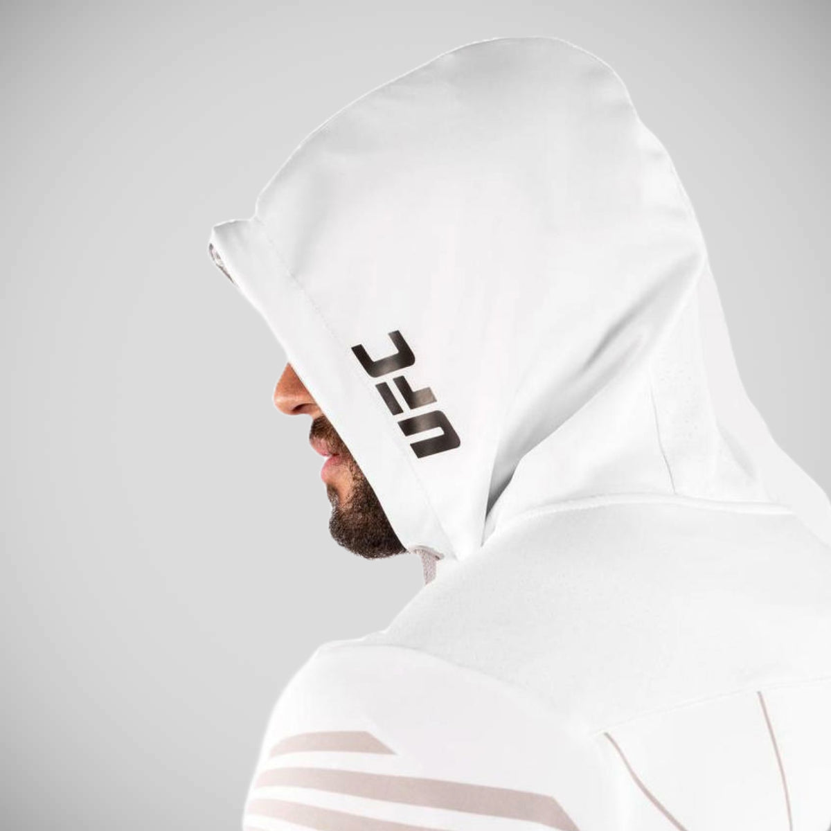 White Venum UFC Authentic Fight Night Walkout Zipped Hoodie   