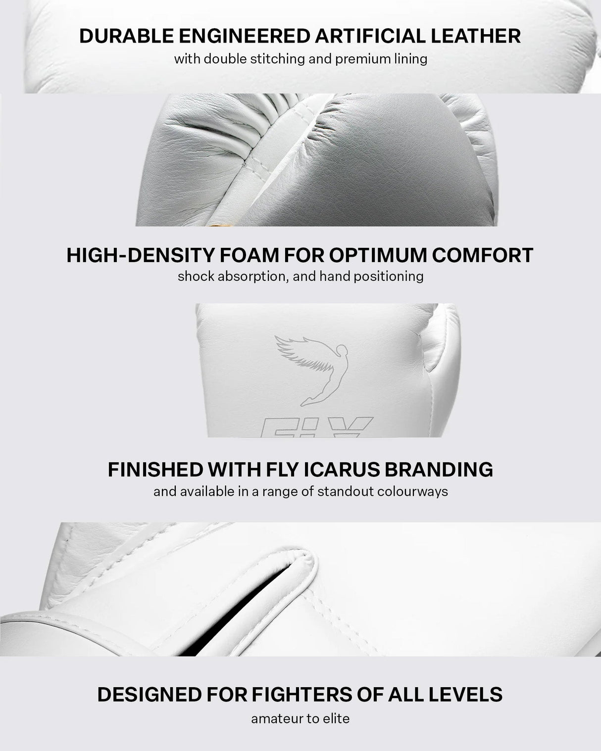 Fly Superloop Pro X 2 Boxing Gloves White