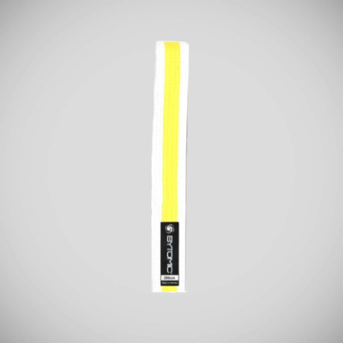 White/Yellow Bytomic Belt with Stripe   