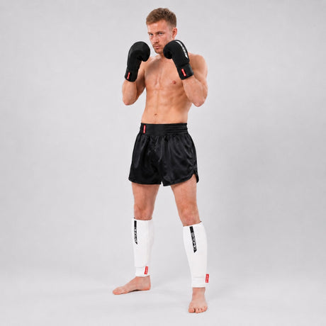 Bytomic Red Label Elasticated Shin Guards White/Black