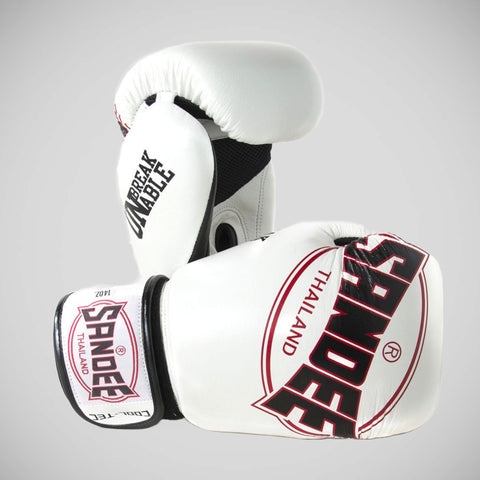 White/Black/Red Sandee Cool-Tec 3-Tone Boxing Gloves