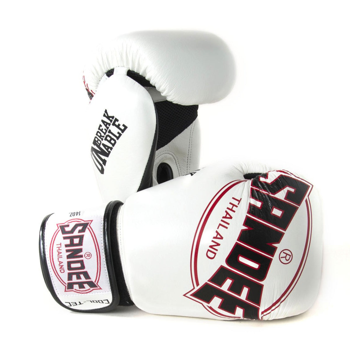 Sandee Cool Tec 3 Tone Boxing Gloves White Black Red from Made4Fighters