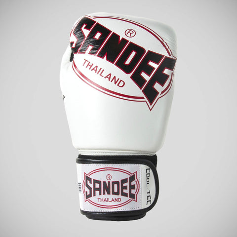 White/Black/Red Sandee Cool-Tec 3-Tone Boxing Gloves