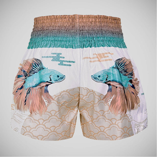 TUFF Sport MS671 The Super Delta Muay Thai Shorts White/Blue