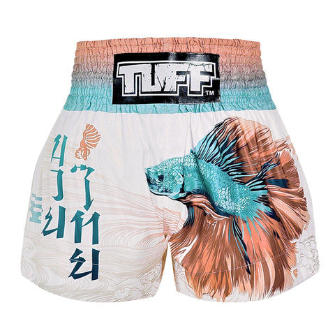 White/Blue TUFF Sport MS671 The Super Delta Muay Thai Shorts