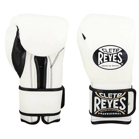 White Cleto Reyes Velcro Boxing Gloves