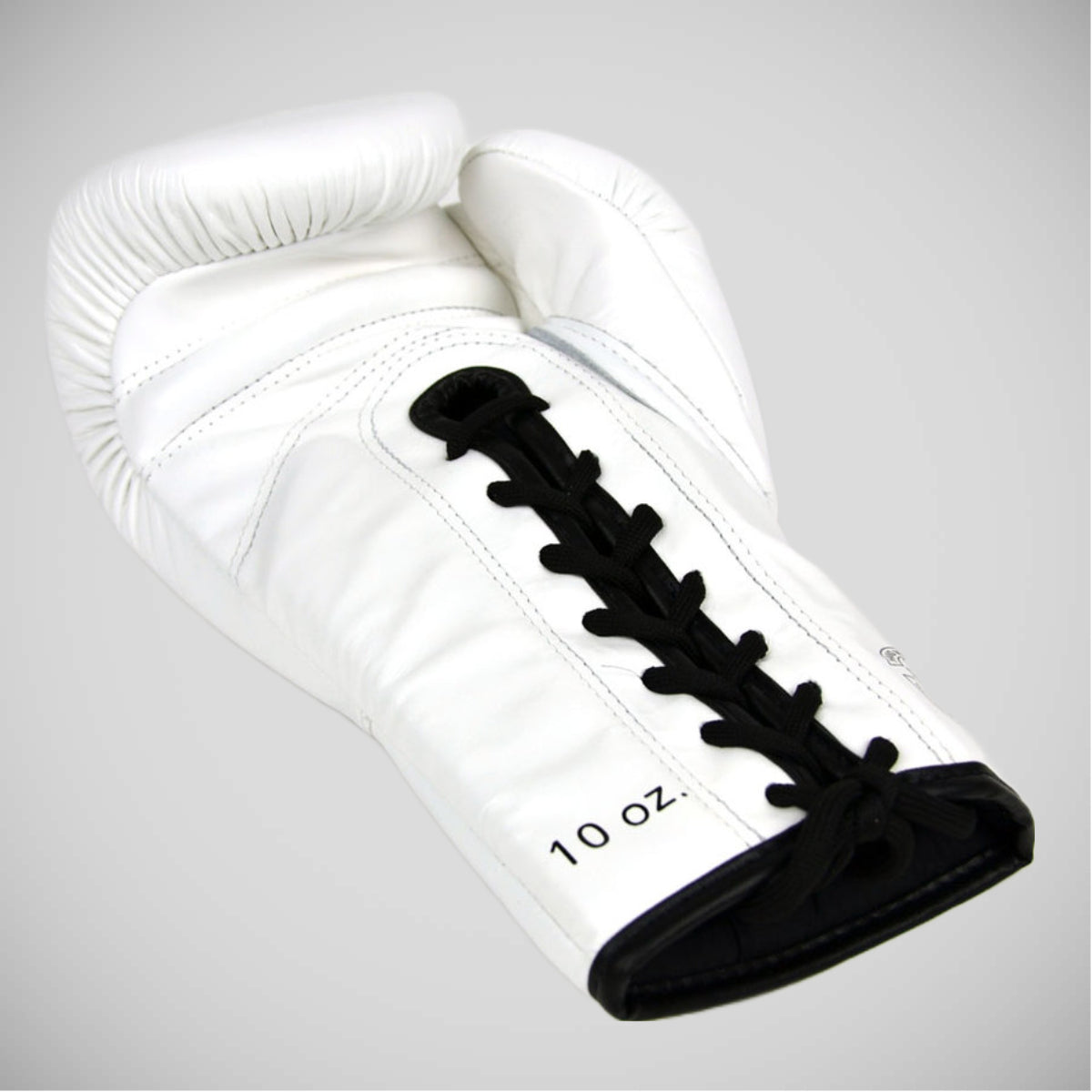 White Fairtex BGLG1 Made4Fightersからのレースアップボクシンググローブ