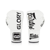 흰색 Fairtex BGLG1 영광 레이스 업 복싱 장갑