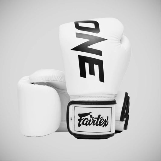 White Fairtex BGV X ONE Championship Boxing Gloves